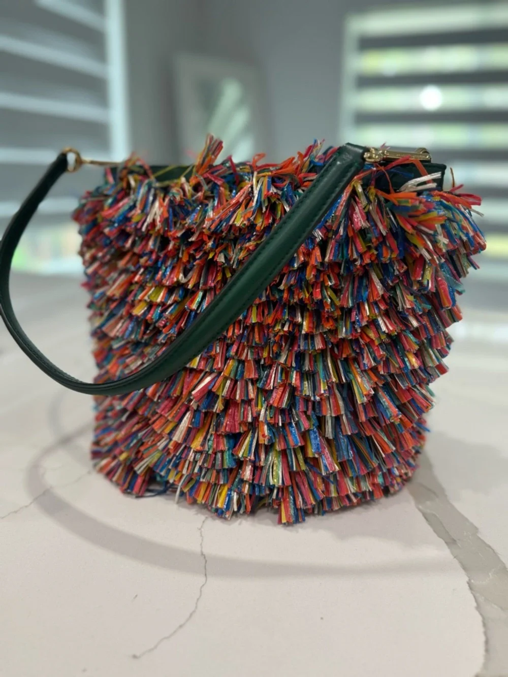 💥Dolce Gabbana 2013 “Sicilia” Runway Collection Bag multicolor raffia fringe💥 - Picture 5 of 14